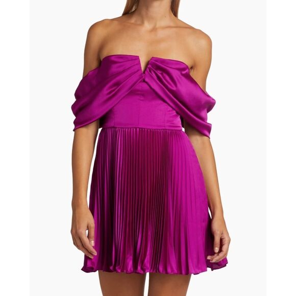 Amur Tilly Satin Minidress - Picture 1 of 10